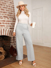 LUNE Ladies' Casual Solid Color Knitted Straight Pants